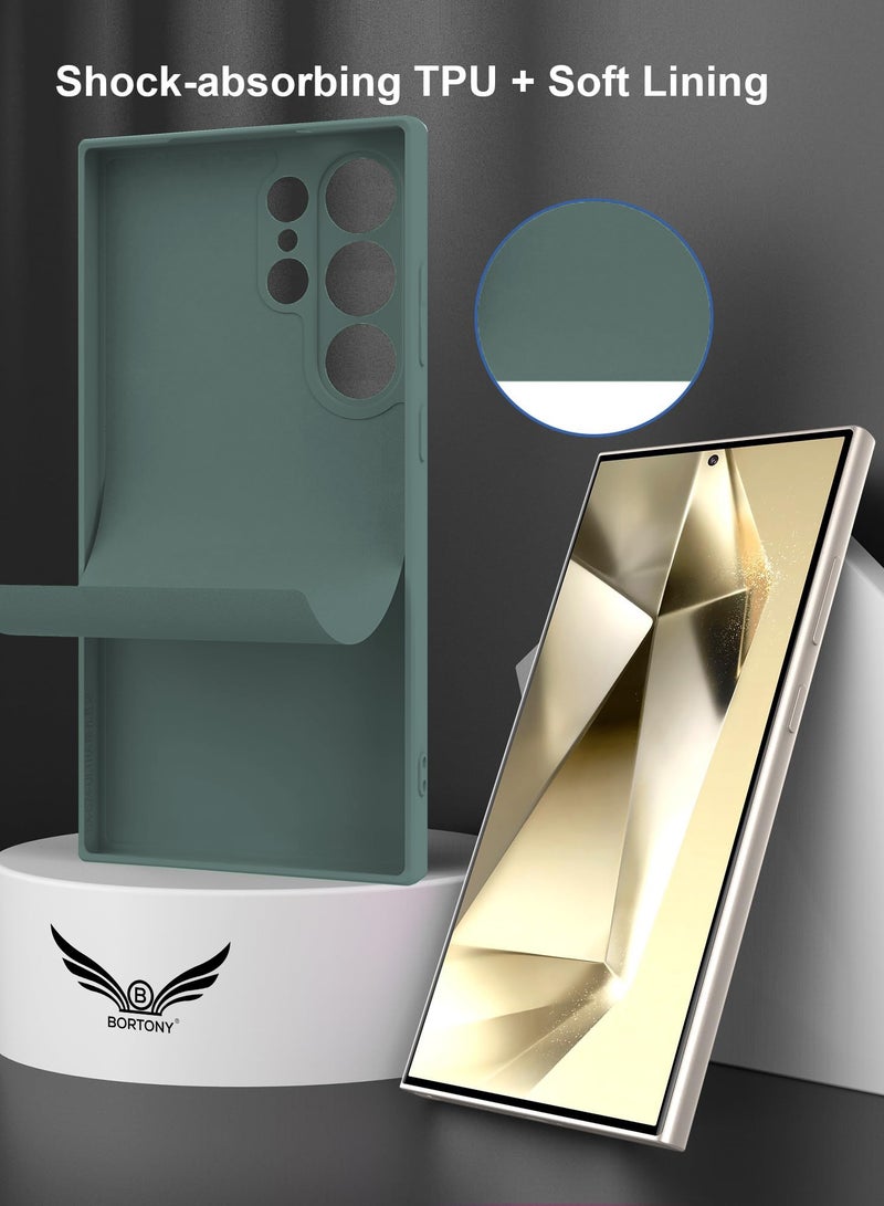BORTONY Samsung S24 Ultra Case Liquid Soft Silicone Gel Rubber Galaxy S24 Ultra Cover Anti Scratch Military-Grade Drop-Proof Protective Case for Samsung Galaxy S24 Ultra 6.8 Inch - Image 5