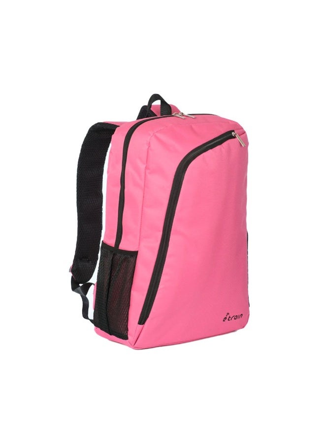 Etrain Backpack Bag Fit Up to 15.6  Made by High Quality Nylon Material with Zipper Puller. Padded Laptop Compartment with Safety Straps to avoid Sliding, with Pens and mouse Holders PINK - Image 2