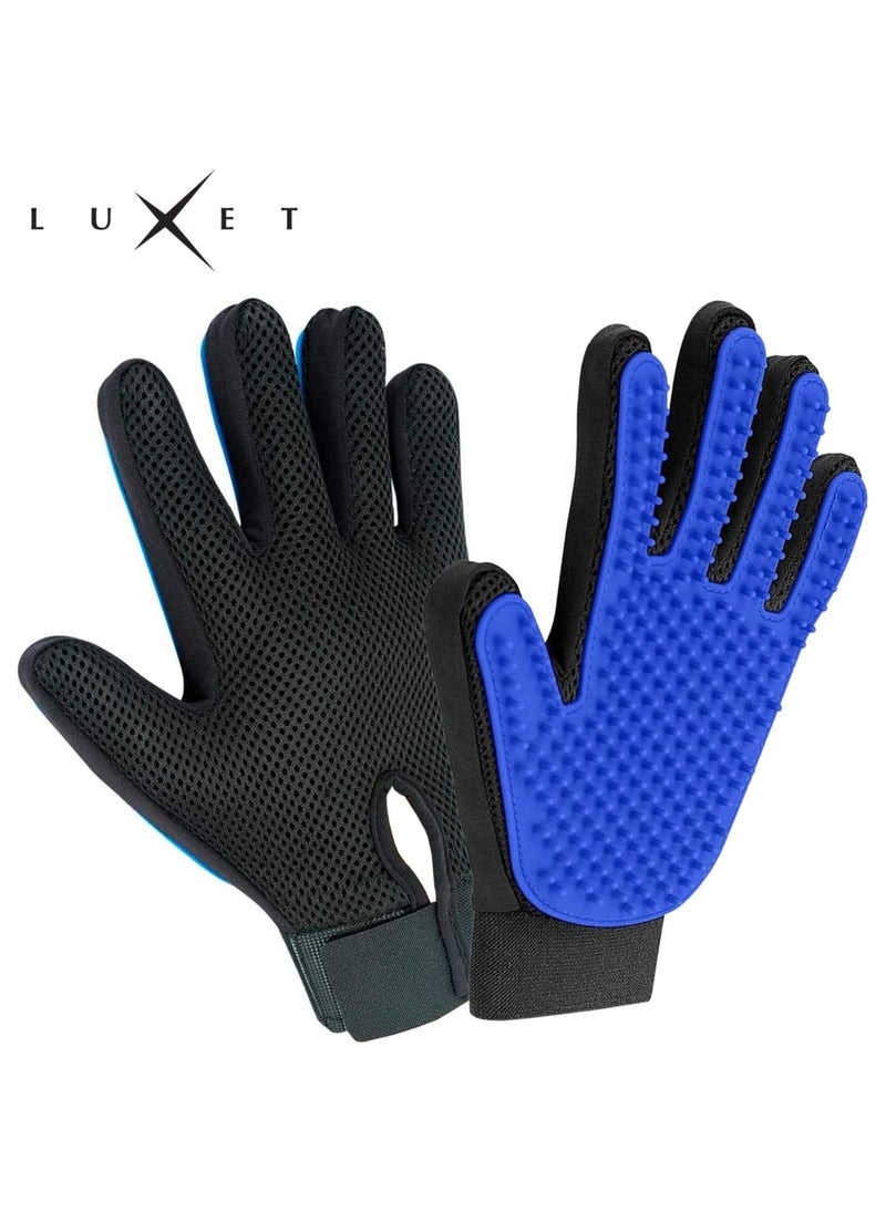 Generic - A special pet combing glove made of silicone with high efficiency, one of the pet cleaning supplies and pet accessories equipment, blue color - Image 1