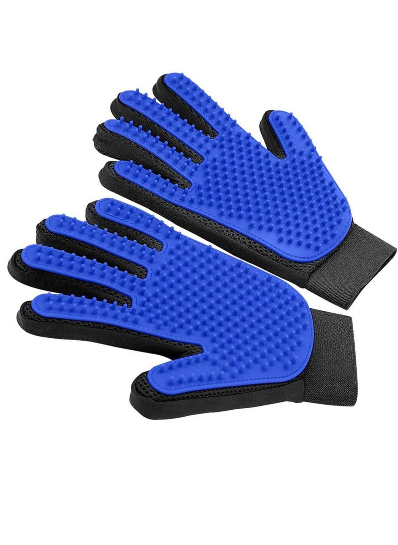 Generic - A special pet combing glove made of silicone with high efficiency, one of the pet cleaning supplies and pet accessories equipment, blue color - Image 1