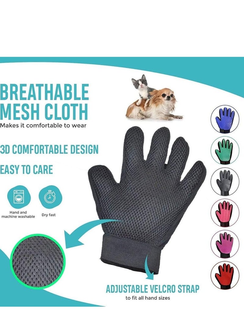 Generic - A special pet combing glove made of silicone with high efficiency, one of the pet cleaning supplies and pet accessories equipment, blue color - Image 1