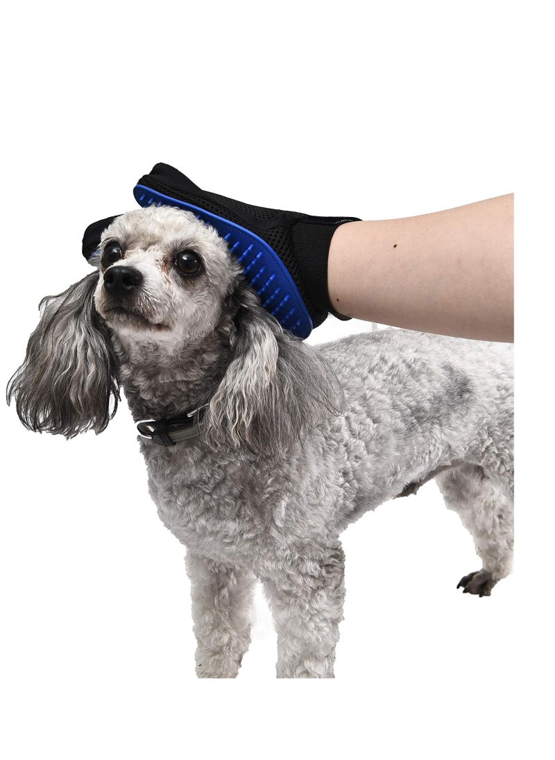 Generic - A special pet combing glove made of silicone with high efficiency, one of the pet cleaning supplies and pet accessories equipment, blue color - Image 1
