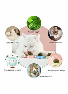 KASTWAVE Catnip Wall Ball, 3-Piece Cat Toys, Edible Cat Licking Toy, Cat Chew Toy, Teeth Cleaning Cat Bite Toy, Rotatable Indoor Cat Toy, Cat Wall Decoration  - Image 4