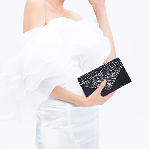 BBjinronjy Clutch Purses for Women Evening Bag Formal Rhinestone Handbags for Wedding Party Cocktail Prom Dinner (Navy-2) - Image 2
