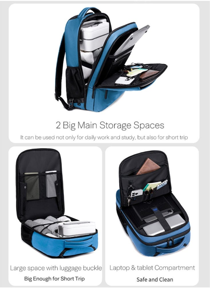 ARCTIC HUNTER Business Travel Roller Backpack, Big Capacity Laptop Bag for Men, College Book Bag Office Rolling Backpack  - Image 4