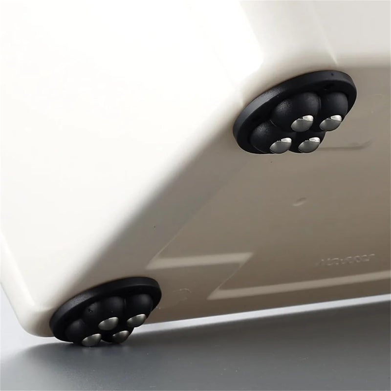 White Nylon Self Adhesive Heavy Duty Furniture Casters 12Pcs Universal Mute Wheels - Image 5