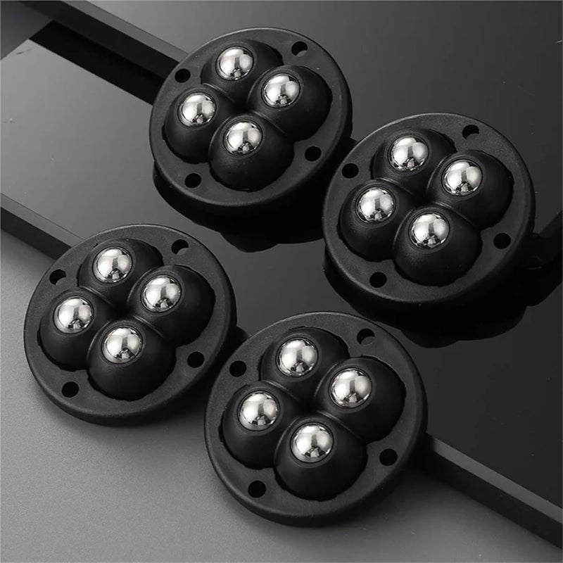 White Nylon Self Adhesive Heavy Duty Furniture Casters 12Pcs Universal Mute Wheels - Image 3