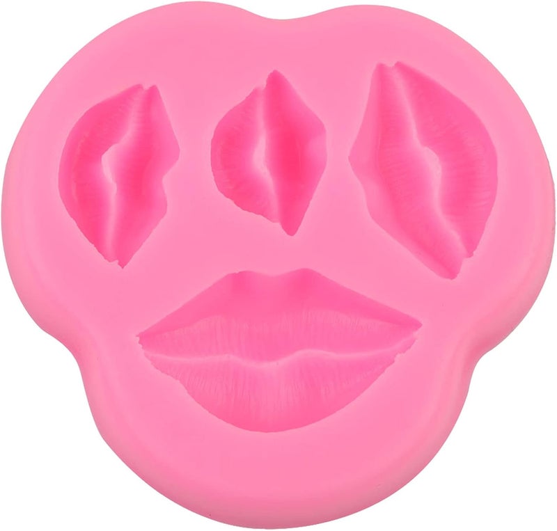 Dioche Lip Fondant Lip Homemade Cartoon Cake Mold Silicone Lips Shape Baking Tool for Party - Durable, and Versatile (Roseate) - Image 4