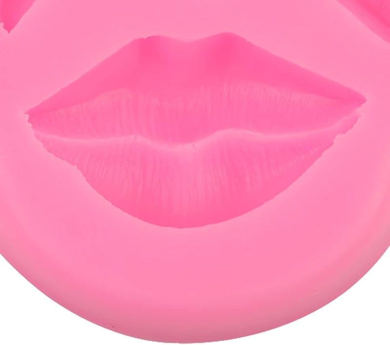 Dioche Lip Fondant Lip Homemade Cartoon Cake Mold Silicone Lips Shape Baking Tool for Party - Durable, and Versatile (Roseate) - Image 3