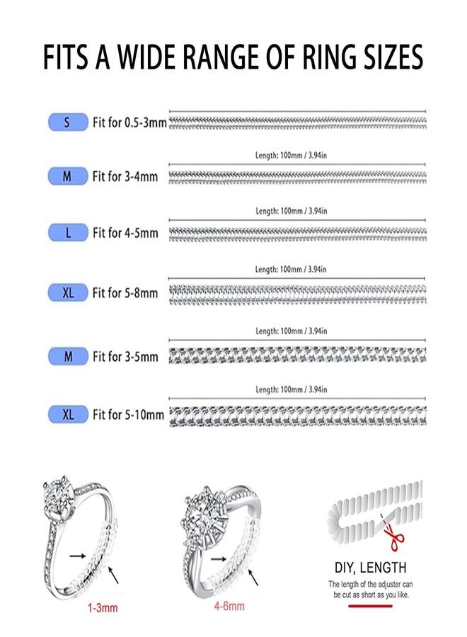 ChenYuTe Ring Size Adjusters, 14Pack Invisible Ring Sizes, Washers and Tighteners, Can Reduce 0.5-1.5 Size，Suitable for Men's and Women's Rings in Sizes 1 to 9mm - Image 3