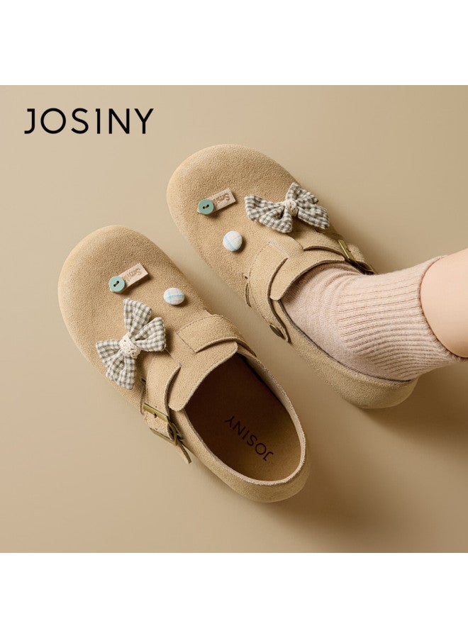 Josiny Zhuoshini Birkenstock Women's Spring New Casual Slip-on Commuter Soft Sole Sand Color Flats Size 36 - Image 2