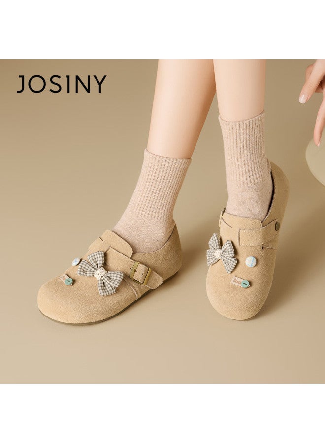 Josiny Zhuoshini Birkenstock Women's Spring New Casual Slip-on Commuter Soft Sole Sand Color Flats Size 36 - Image 5