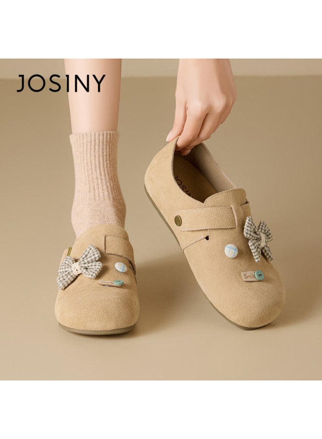 Josiny Zhuoshini Birkenstock Women's Spring New Casual Slip-on Commuter Soft Sole Sand Color Flats Size 36 - Image 3