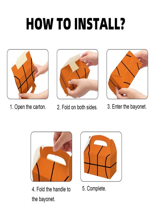 BCHOCKS 24 PCS Basketball Birthday Party Supplies, Party Gift Goody Treat Candy Boxes for Basketball Party Favors Decor - Image 4