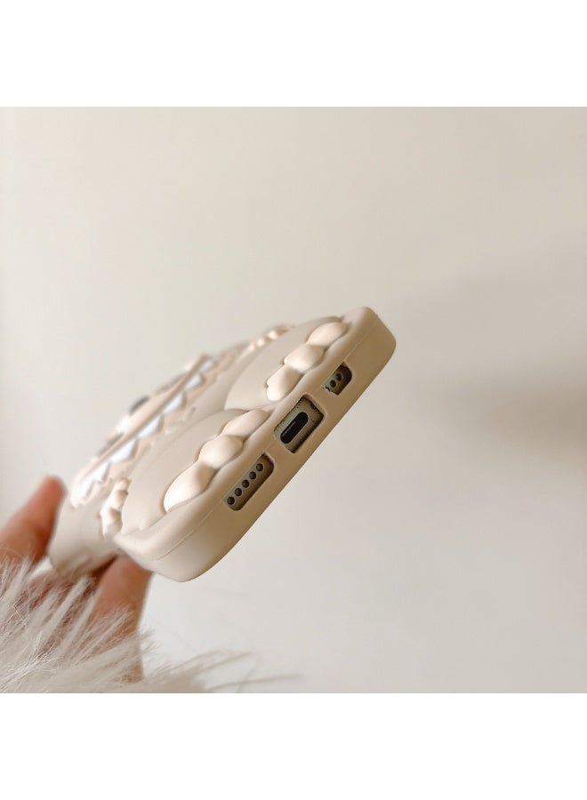 General Cartoon cute three-dimensional Labubu silicone mobile phone protective cover iPhone 16/16Plus mobile phone case  - Image 4