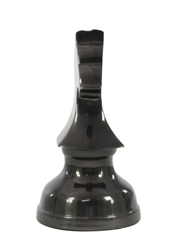 Deco 79 CosmoLiving by Cosmopolitan Aluminum Metal Chess Decorative Sculpture Home Decor Statues with Knight, Queen and King, Set of 3 Accent Figurines 9", 9", 10"H, Dark Gray - Image 2