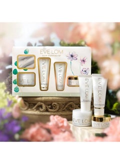 إيف لوم مجموعة Glow Essentials تحتوي على منظف 20 مل + منظف كريمي رغوي نصف موسلين للتنظيف 20 مل، قناع إنقاذ 15 مل وكريم مرطب 15 مل، مجموعة من 5 قطع  - Image 2