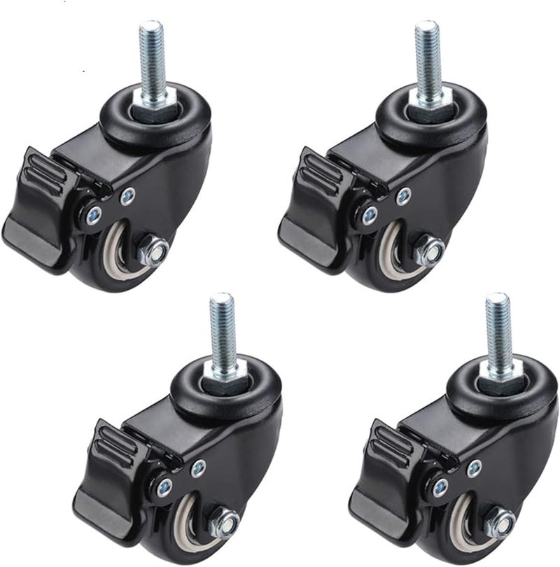 Bundle B 4Pcs Heavy Duty 1 5 Inch Castor Wheels 120kg Capacity 360 Swivel Rubber - Image 2