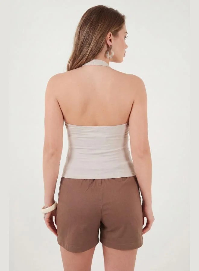 Lela  Lela Slim Fit Halter Neck Backless Two-Pack Blouse Women's Blouse 5866664 for Women | Best Price UAE