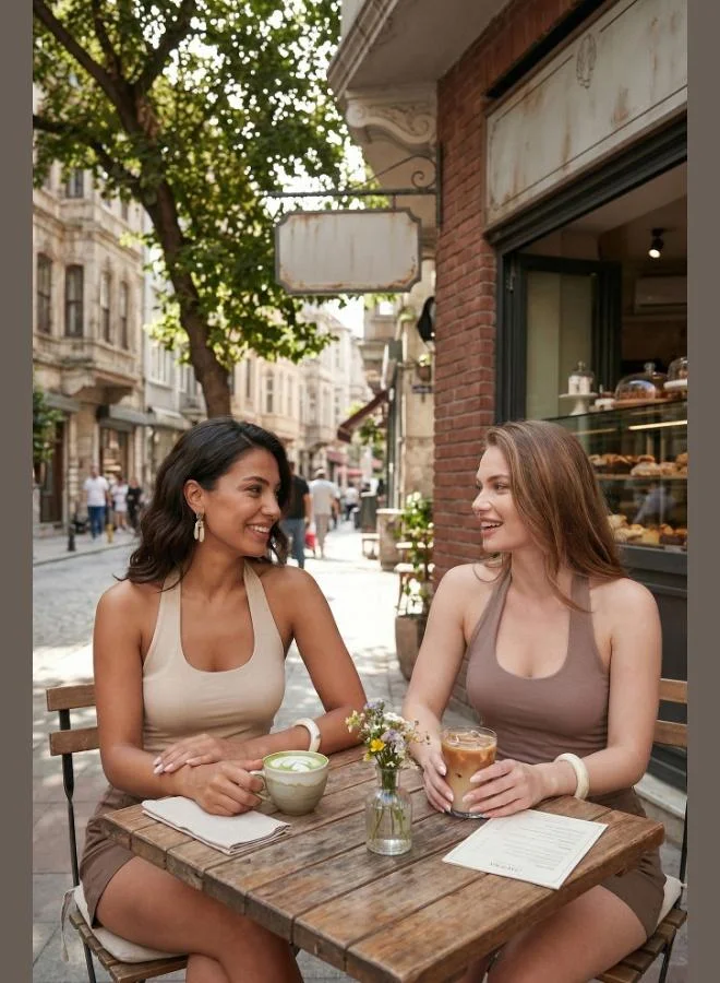 ليلا Lela Slim Fit Halter Neck Backless Two-Pack Blouse Women's Blouse 5866664