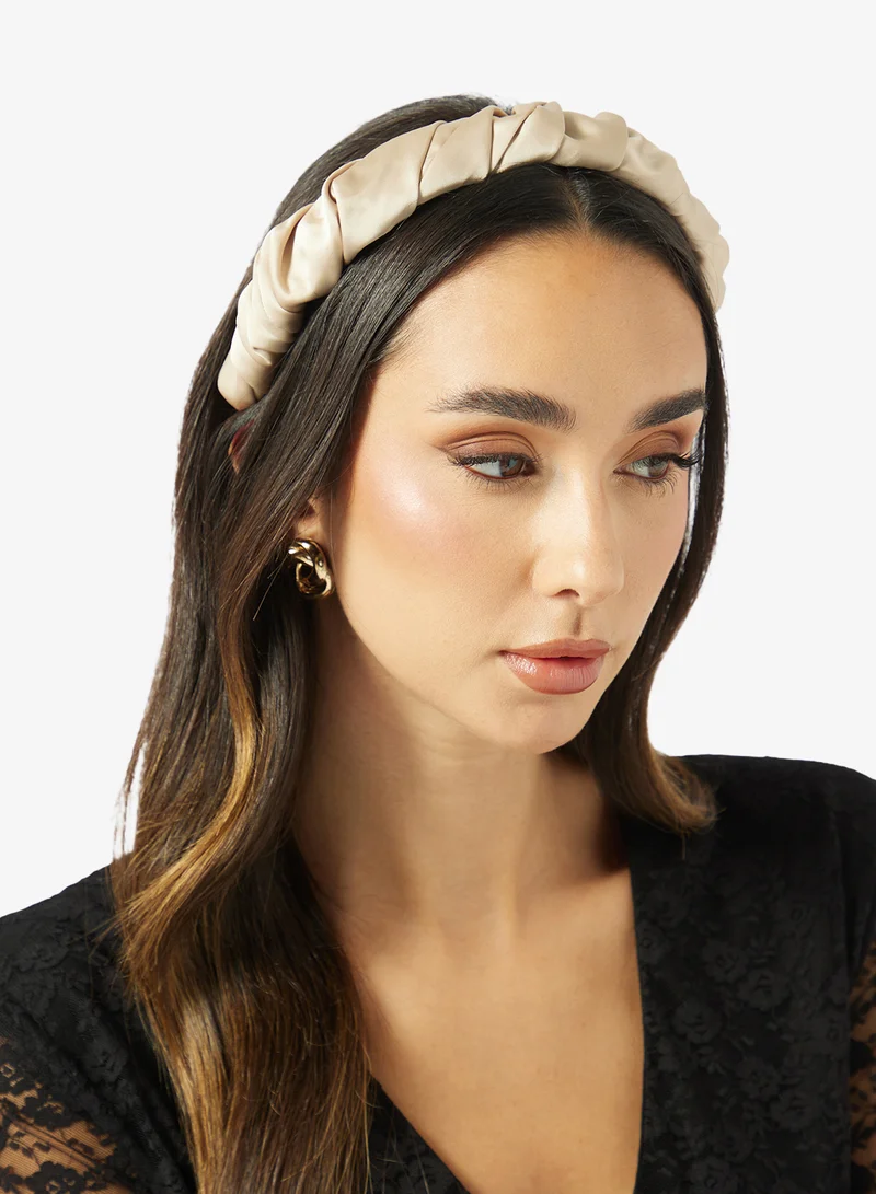 Khizana  Satin Ruched Headband for Women | Best Price UAE