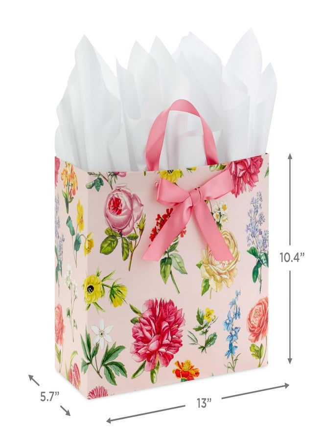 Hallmark 10" Large Mother's Day Gift Bag with Tissue Paper (Vintage Floral with Pink Bow) for Valentine's Day, Easter, Bridal Showers, Graduations, New Moms - Image 3