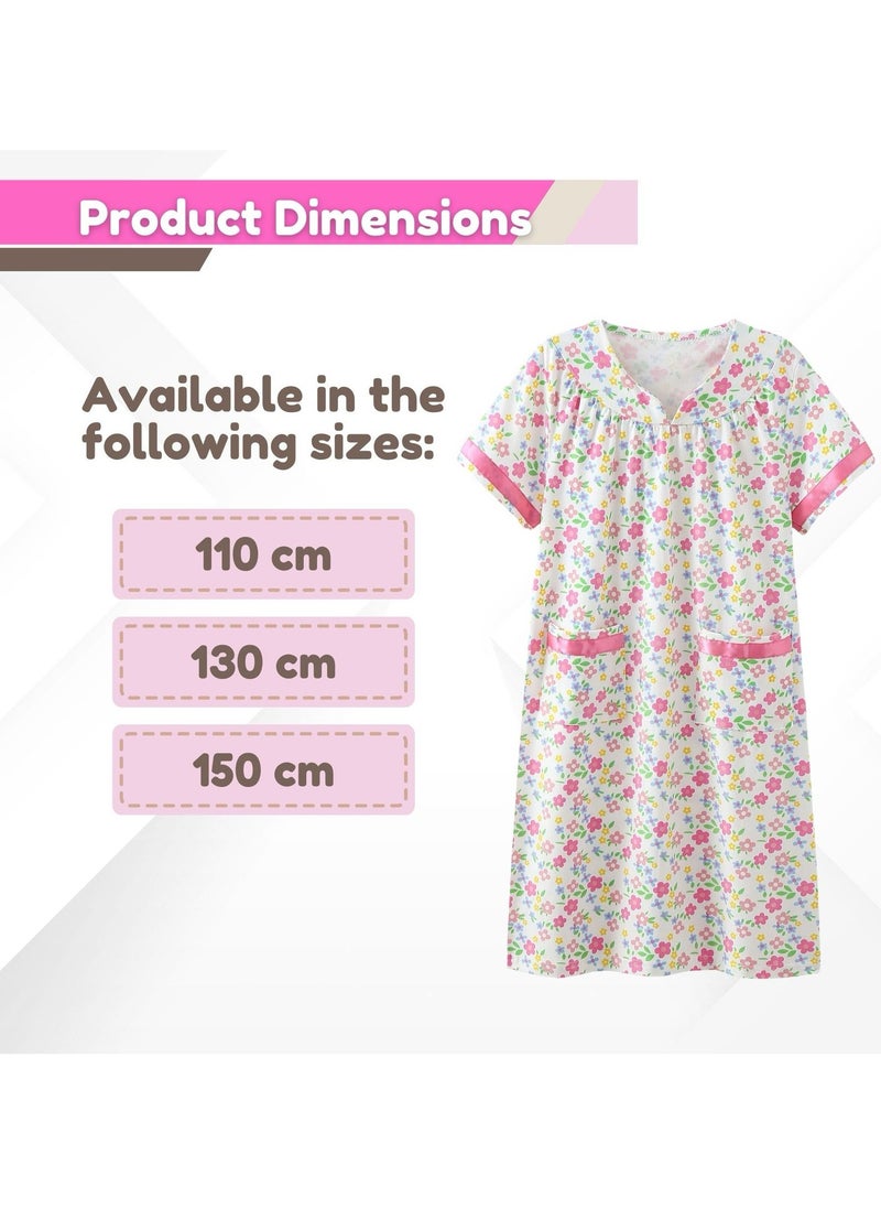 Home Smart Home Smart Granny Costume Dress for Girls 7pcs Old Lady Outfit with Accessories for Cosplay and Theme Parties  - Image 2
