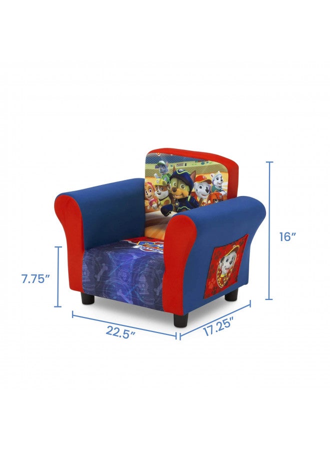 Delta Children Upholstered Chair with PAW Patrol Graphics, Wood Frame, Plush Foam Padding, Side Pockets, for Toddlers and Kids - Image 3