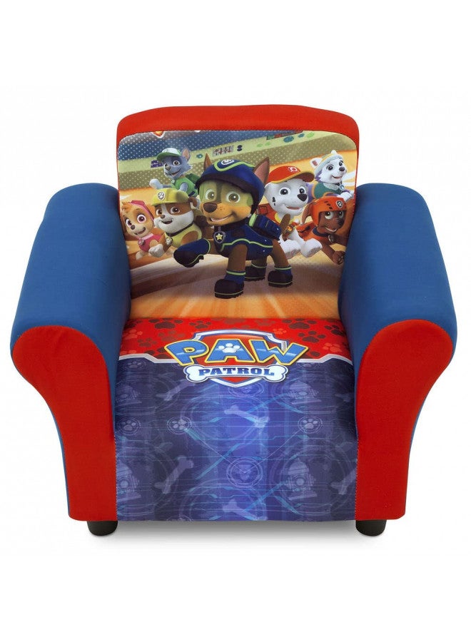 Delta Children Upholstered Chair with PAW Patrol Graphics, Wood Frame, Plush Foam Padding, Side Pockets, for Toddlers and Kids - Image 4
