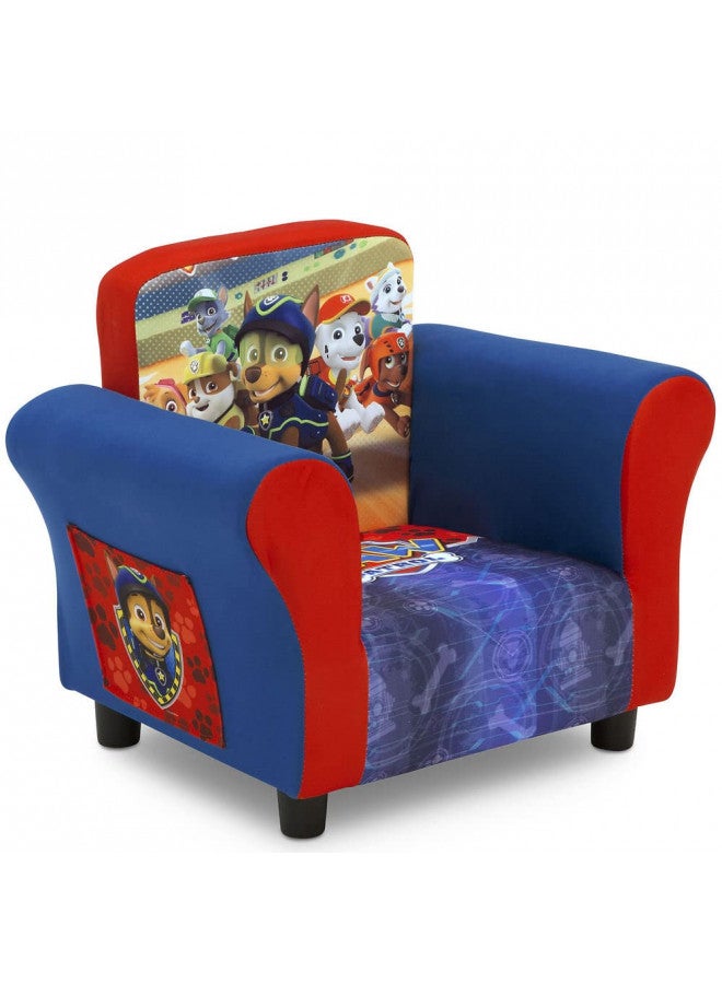 Delta Children Upholstered Chair with PAW Patrol Graphics, Wood Frame, Plush Foam Padding, Side Pockets, for Toddlers and Kids - Image 1
