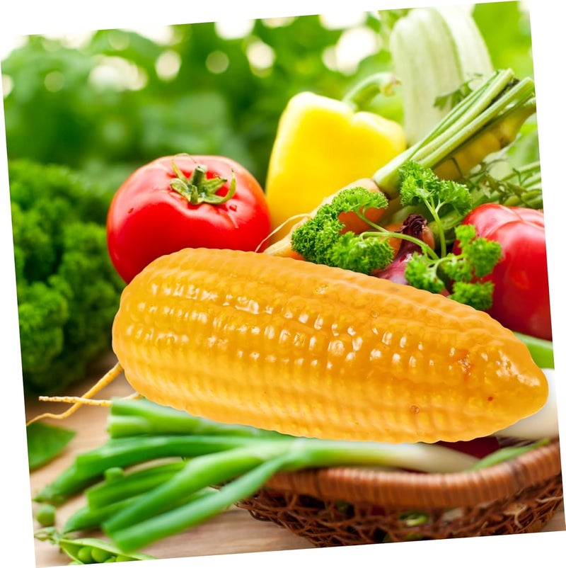 4sets Simulated Vegetables Fake Fruit and Bowl Fake Corn Cob Bud Fake Corn Models Tin Sweetcorn Corn Prop Artificial Fruits for Decoration Artificial Vegetables Yellow 3pcs*4 - Image 5