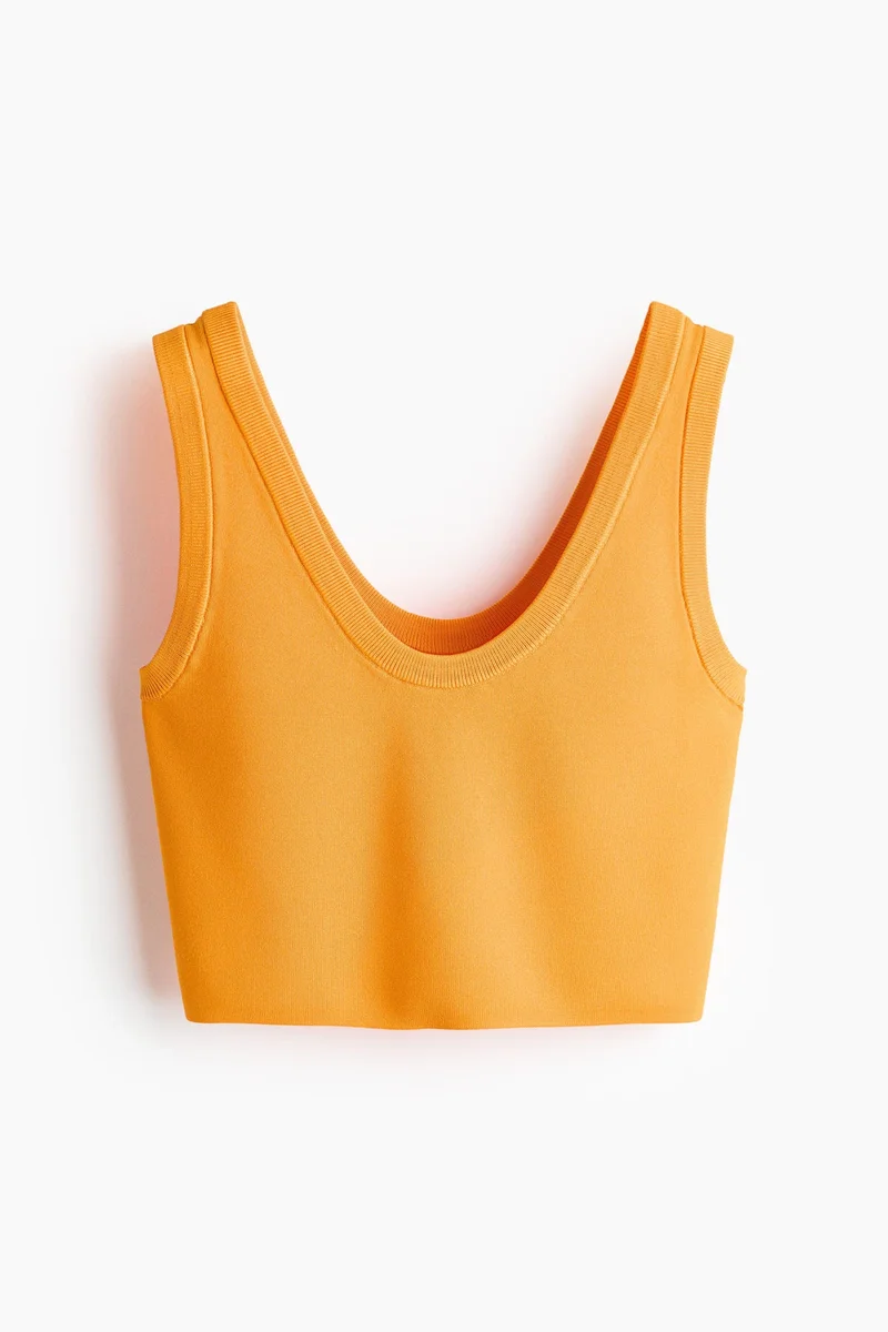 H&M Cropped fine-knit vest top