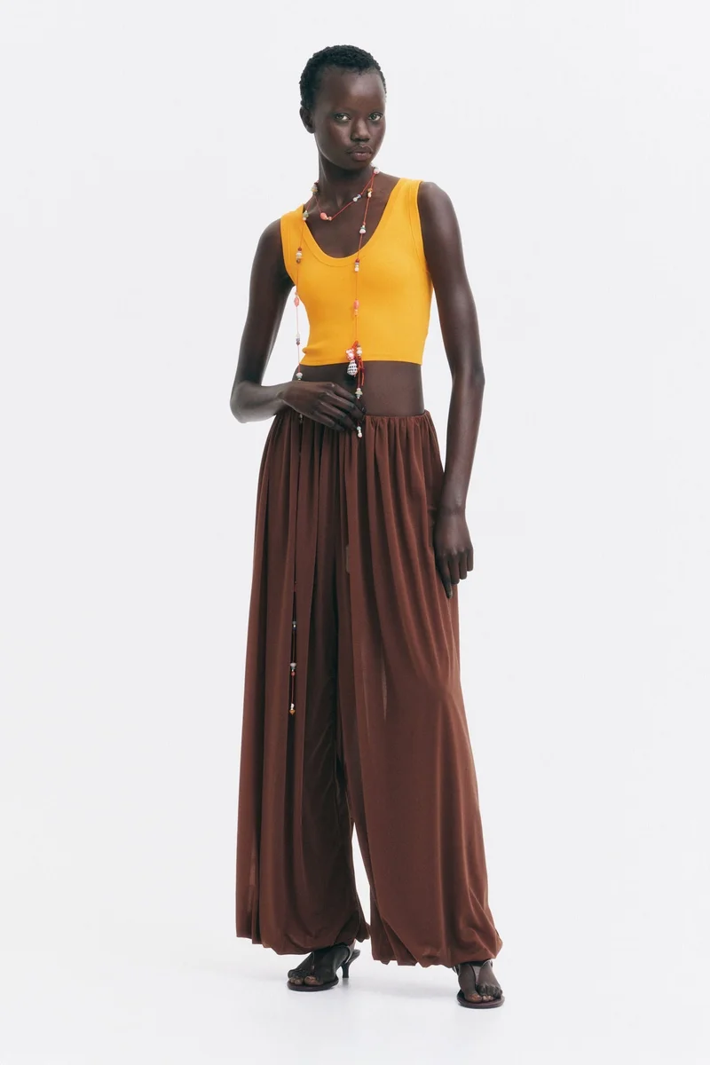 H&M Cropped fine-knit vest top