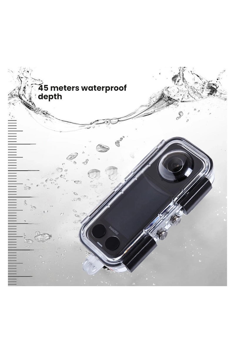 General Compatible with Insta360 X5 camera waterproof case 60-metre diving 360-degree fully invisible glass lens accessory Waterproof protection Clear shooting  - Image 4