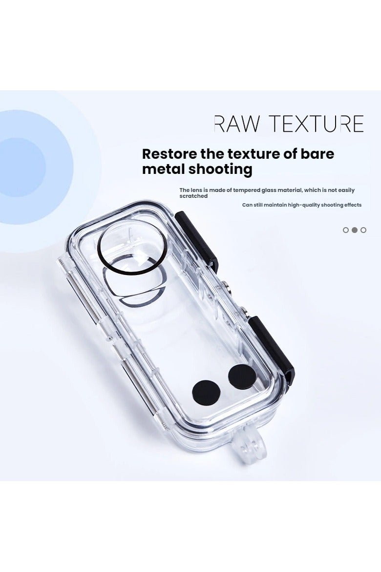 General Compatible with Insta360 X5 camera waterproof case 60-metre diving 360-degree fully invisible glass lens accessory Waterproof protection Clear shooting  - Image 3