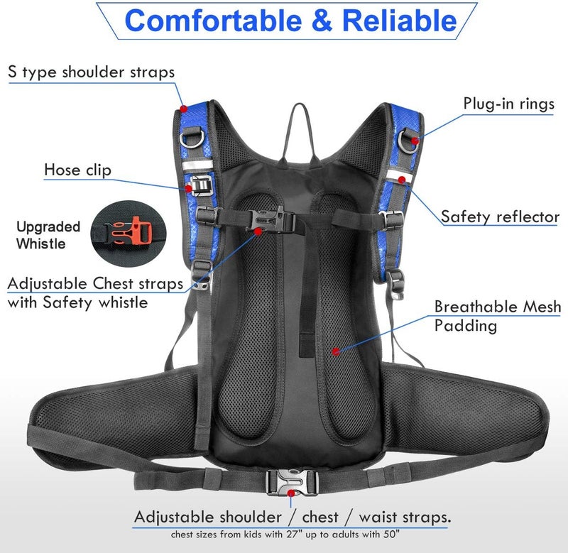 Mothybot Hydration Pack, Insulated Hydration Backpack with 2L BPA Free Water Bladder and Storage, Hiking Backpack for Men, Women, Kids for Running, Cycling, Camping - Keep Liquid Cool up to 5 Hours - Image 4