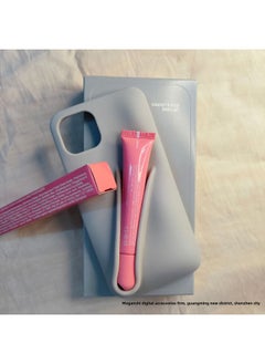 Rhodee Lipstick Lip Gloss IPhone16promax Phone Case For Apple 15pro Silicone 14 Color Box Packaging-Color:Gray (with Original Packaging) + Ribbon Lipstick-Applicable Models:iphone14pro