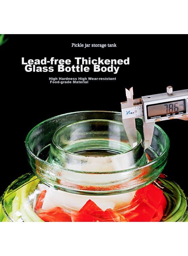 Gianxi Glass Pickle Jar, Thickened Sealed Round Mouth, Pickle Crock, Egg Jar, Glass Wine Bottle, Pickle Jar, 20 Jin Capacity - Image 3