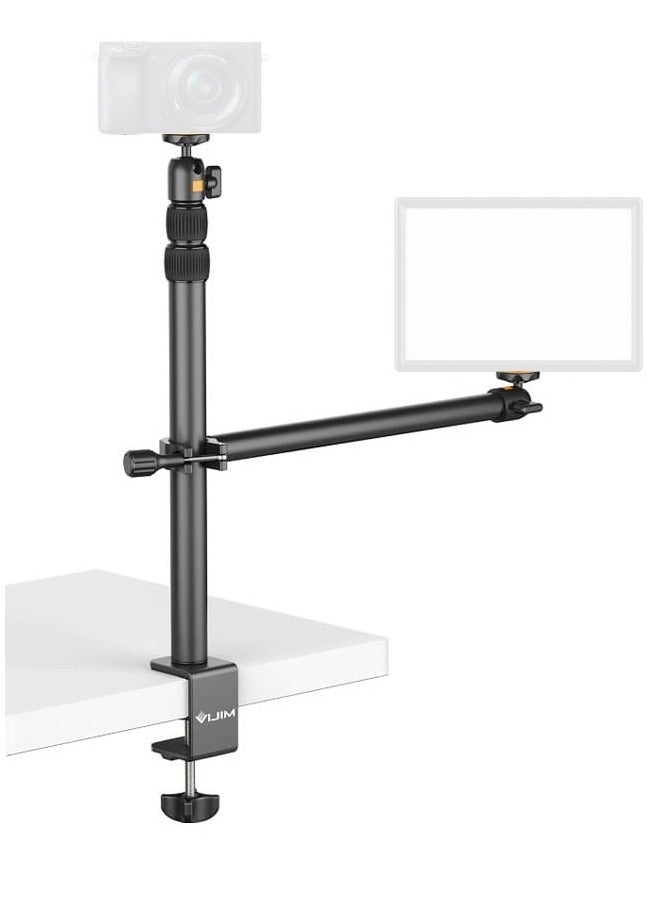 يولانزي LS02 Camera Desk Mount Stand with Auxiliary Holding Arm - Image 4