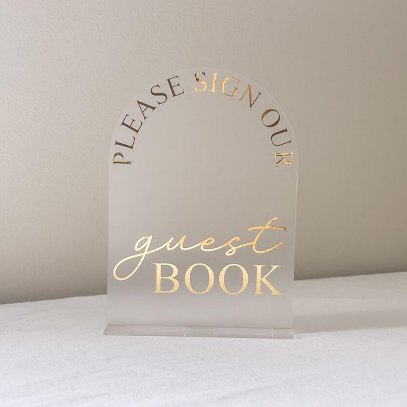 JINMURY 8x10 Inch Frosted Arch Acrylic Sign with Stand | 5 Pack Blank Frosted Acrylic Arch Table Signs with Base for DIY Wedding Table Numbers, Arched Wedding Signage, Events& Parties (8x10 Inch) - Image 4