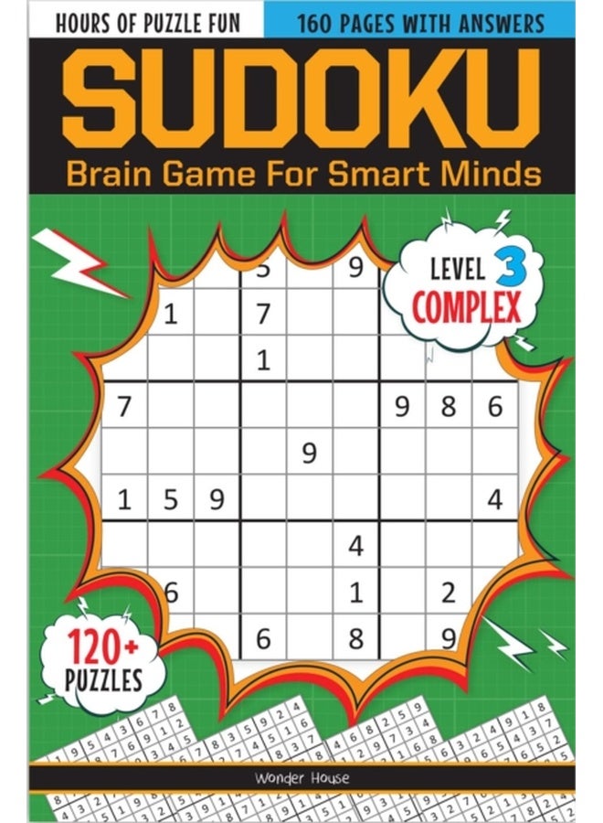 Sudoku - Brain Games For Smart Minds Level 3 Complex : Brain Booster Puzzles for Kids, 120+ Fun Games