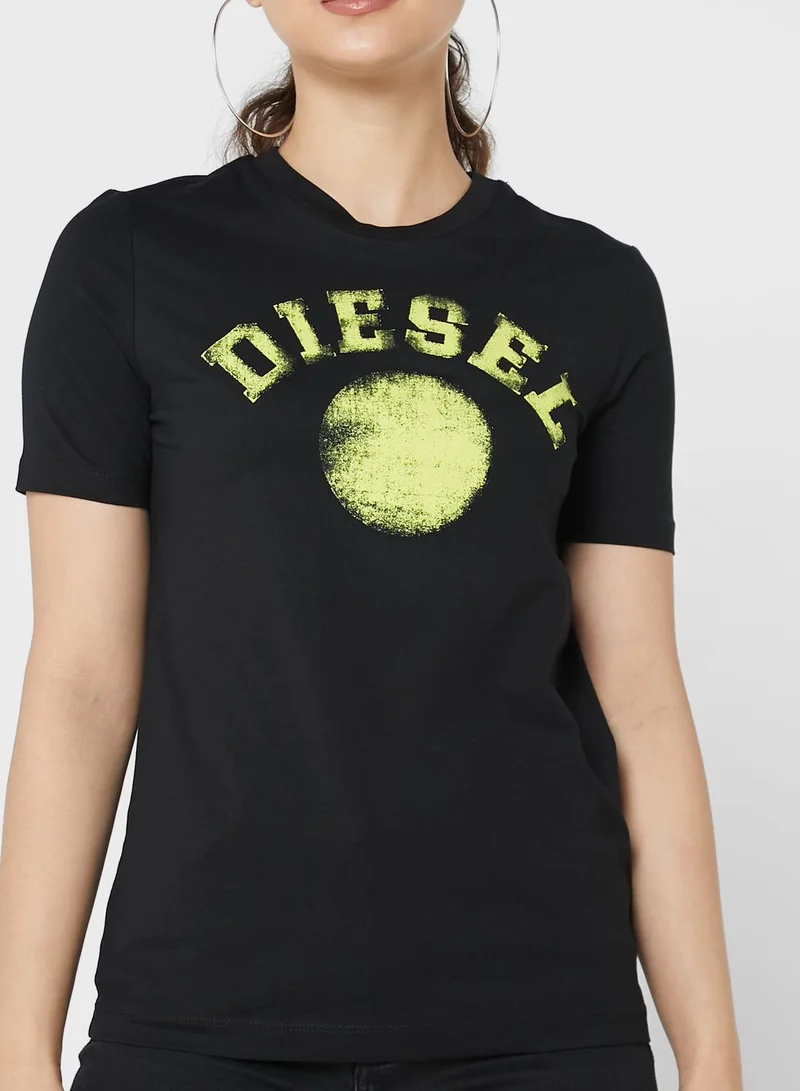 DIESEL Crew Neck Logo T-Shirt