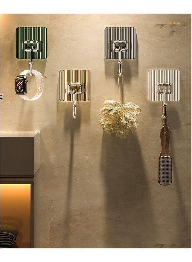HOMESTAR 5-Piece Wall Hooks - Heavy Duty Self Adhesive Translucent For Kitchen, Bathroom, Bedroom - Image 2