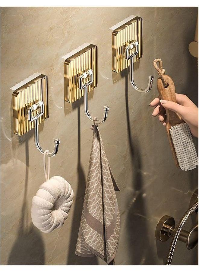 HOMESTAR 5-Piece Wall Hooks - Heavy Duty Self Adhesive Translucent For Kitchen, Bathroom, Bedroom - Image 5