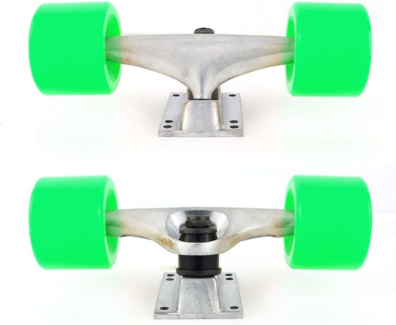 VJ Skateboard Truck and Wheel, 5.0 Skateboard Trucks 127mm Trucks w/Skateboard Cruiser Wheel 60mm, Skateboard Bearings, Skateboard Screws, Skateboard Riser Pads - Image 2