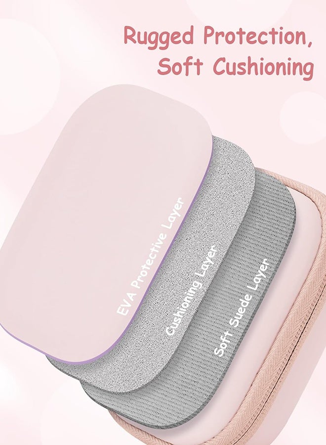 Wffo Camera Case for Digital Camera CAMKORY DC403 FHD 1080P/ KODAK PIXPRO FZ55/ FZ45/ STUOGYUM DC402-AF, Can Store SD Card, Spare Battery, Etc, Storage Travel Carry Cute Case Bag Small (Pink) - Image 4