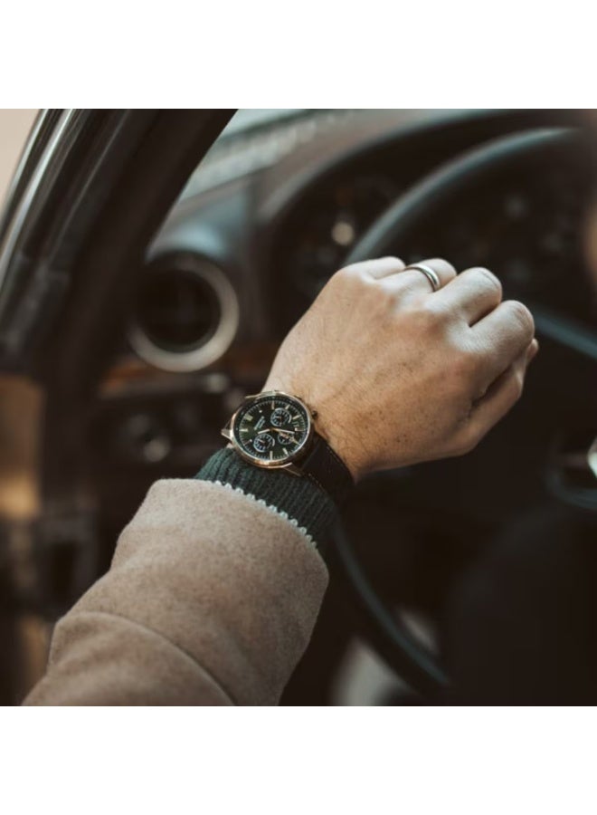 CASIO EDIFICE Chronograph Men's Watch EFR-575CL-3ADF, 47.9 mm Green Dial, Stainless Steel Case & Bracelet, 100 m WR - Image 5