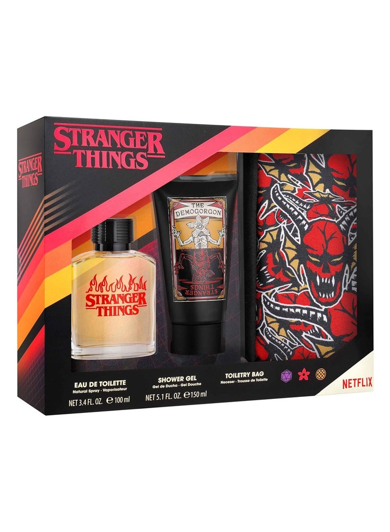 Air Val مجموعة هدايا Air-Val Netflix Stranger Things EDT 100 مل + جل استحمام 150 مل + حقيبة حمل - Image 1