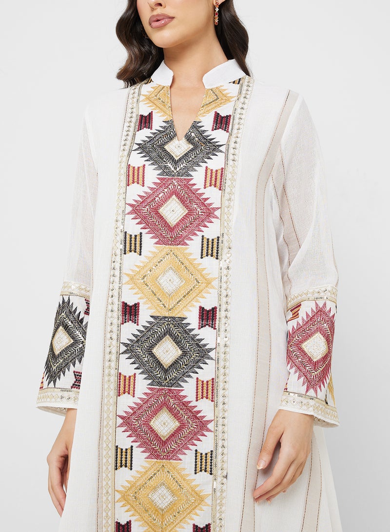 Khizana Embroidered Jalabiya - Image 3