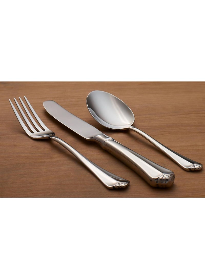 Oneida Golden Juilliard 5 Piece Fine Flatware Set, 18/10 Stainless, Service for 1,Silver - Image 3